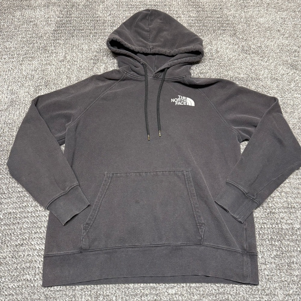 The North Face Womens Pullover Hoodie‎ L Gray Logo Graphic Sweatshirt